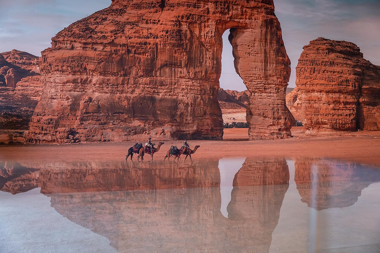 Monumental sandstone landscape in Saudi Arabia