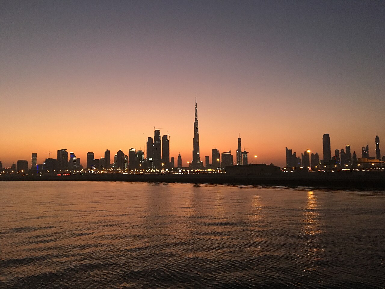 Dubai coastline and city architecture in the United Arab Emirates