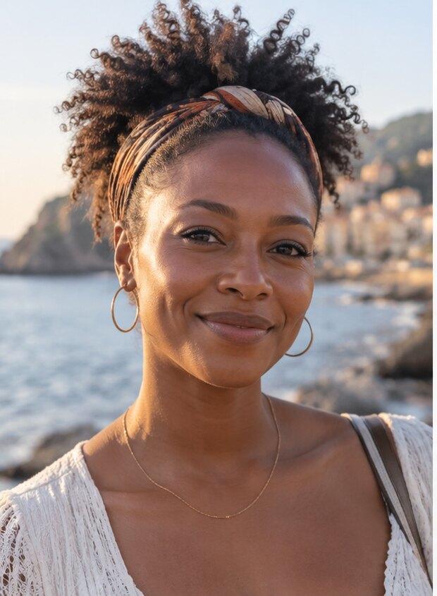 Temporary portrait for traveler testimonial
