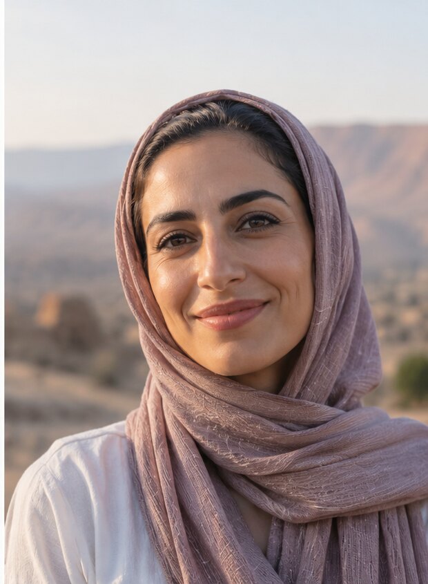 Temporary portrait for traveler testimonial