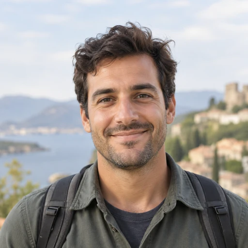 Temporary portrait for traveler testimonial